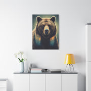 Double Exposure Forest Bear Wall Art & Canvas Prints