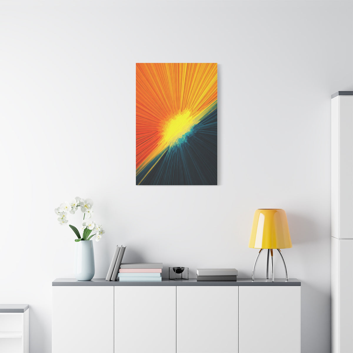Golden Horizon Energy Abstract Wall Art & Canvas Prints