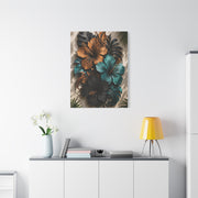 Metal Hibiscus Botanical Sculpture Tropical Wall Art & Canvas Print