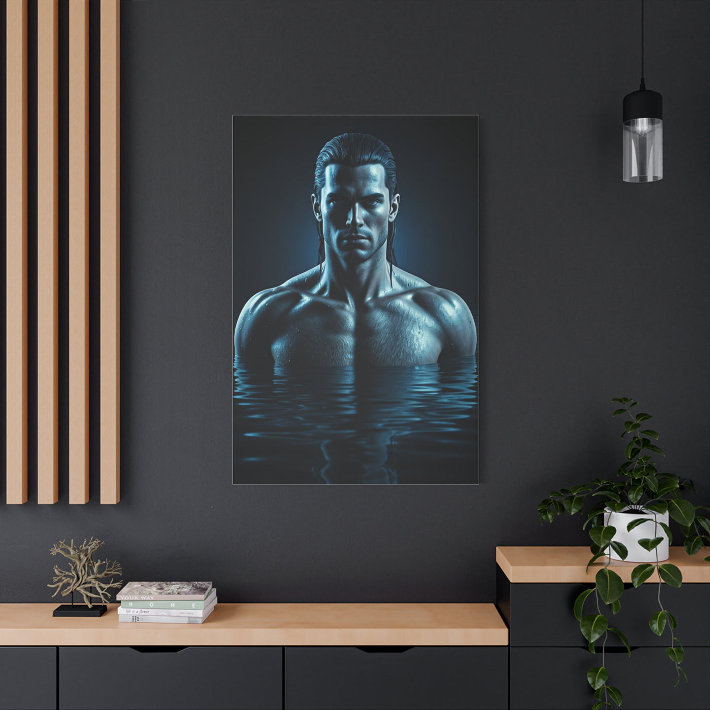 Blue Depth Masculine Form Wall Art & Canvas Prints