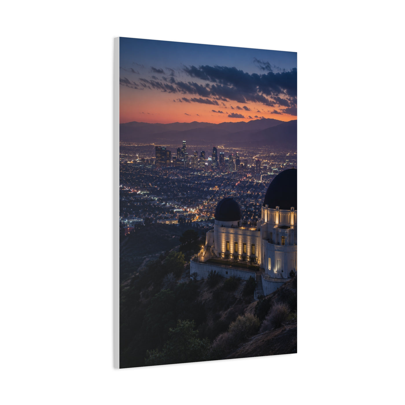 Los Angeles Skyline from Griffith Observatory Wall Art & Canvas Print