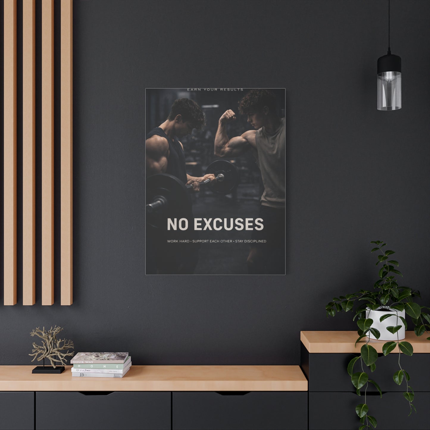 No Excuses Power Training Wall Art & Canvas Print