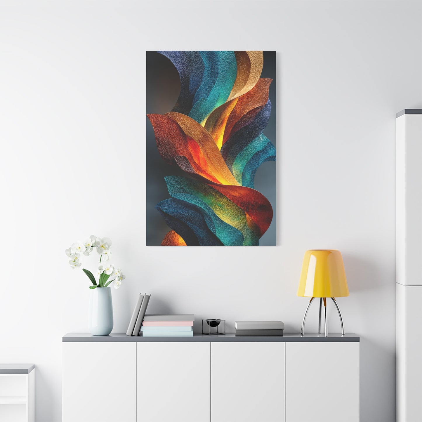 Textured Abstract Lava-Flow Ribbons Wall Art & Canvas Print