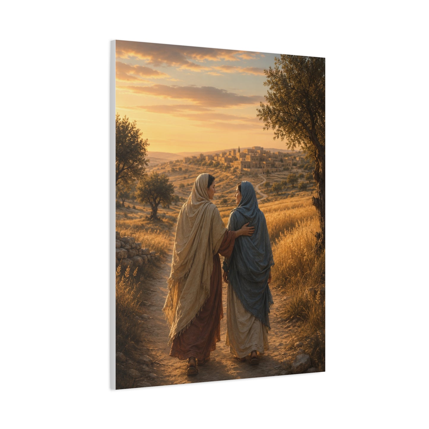 Golden Journey Companionship Landscape Wall Art & Canvas Print