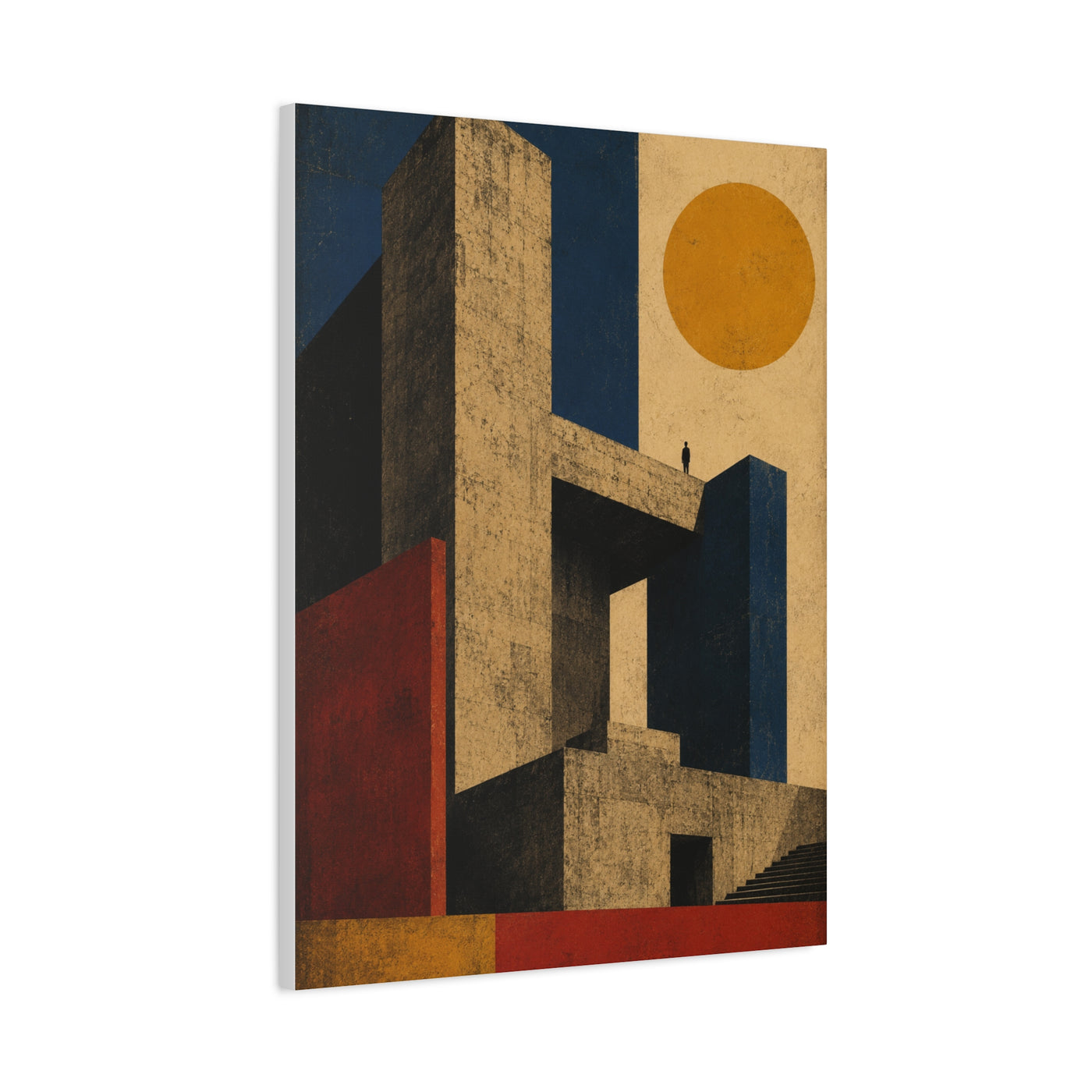 Monolithic Brutalist Architecture Study Wall Art & Canvas Print