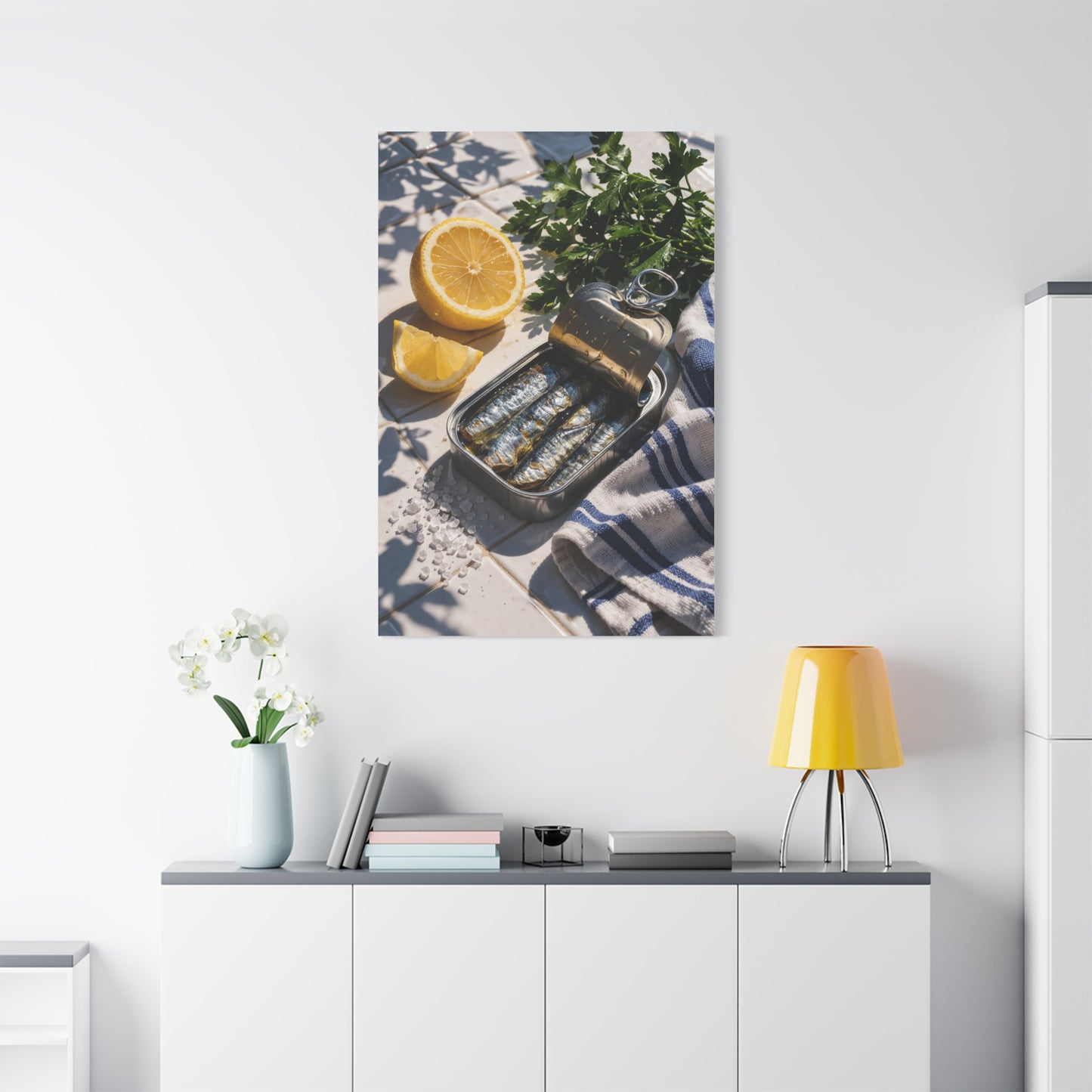 Mediterranean Sardines & Lemon Prep Wall Art & Canvas Print