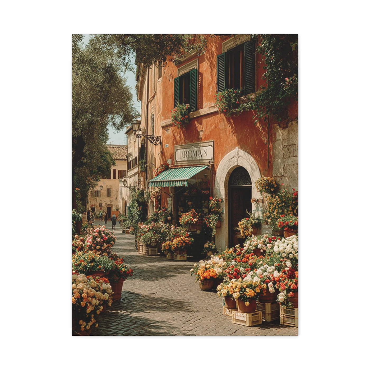 Italian Flower Market Street Wall Art & Canvas Print