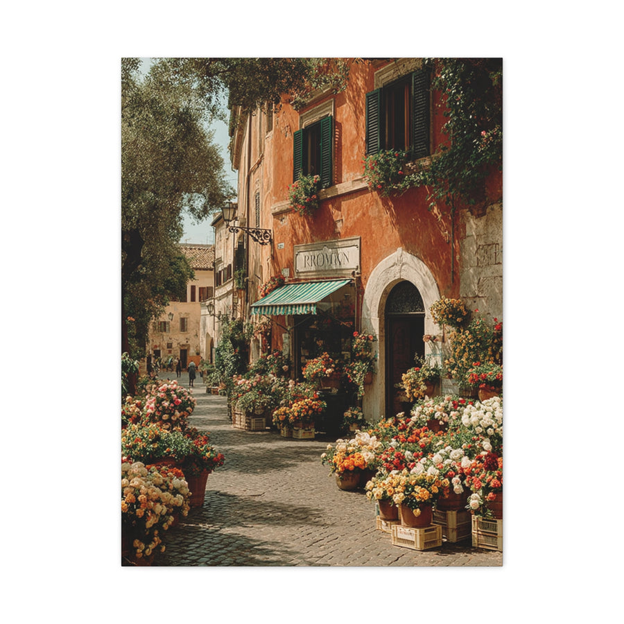 Italian Flower Market Street Wall Art & Canvas Print