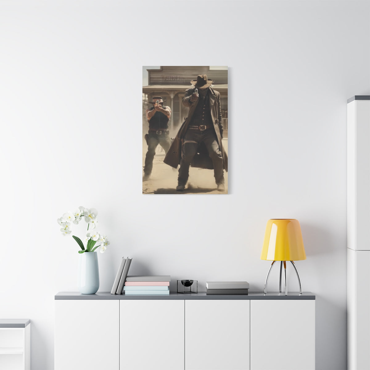 High Noon Gunslinger Showdown Wall Art & Canvas Print