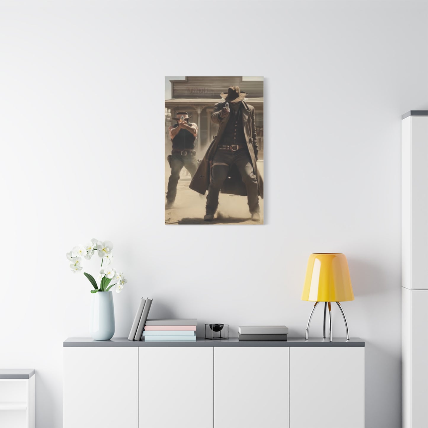 High Noon Gunslinger Showdown Wall Art & Canvas Print