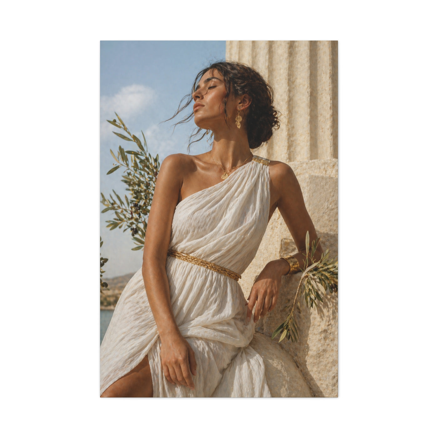 Contemporary Greek Goddess Portrait Wall Art & Canvas Print