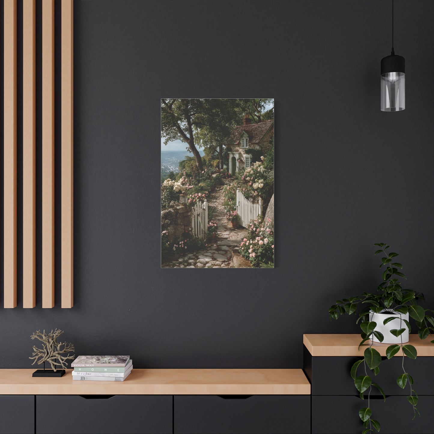 Cottage Garden Entrance Path Wall Art & Canvas Print