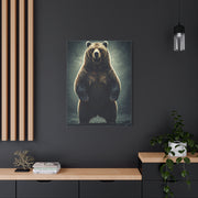 Standing Grizzly Bear Studio Portrait Wall Art & Canvas Prints