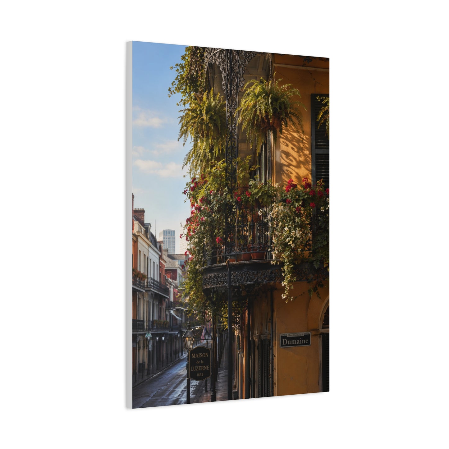 French Quarter Balcony Floral Detail Wall Art & Canvas Print