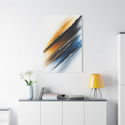Gold and Blue Motion Sweep Abstract Wall Art & Canvas Prints