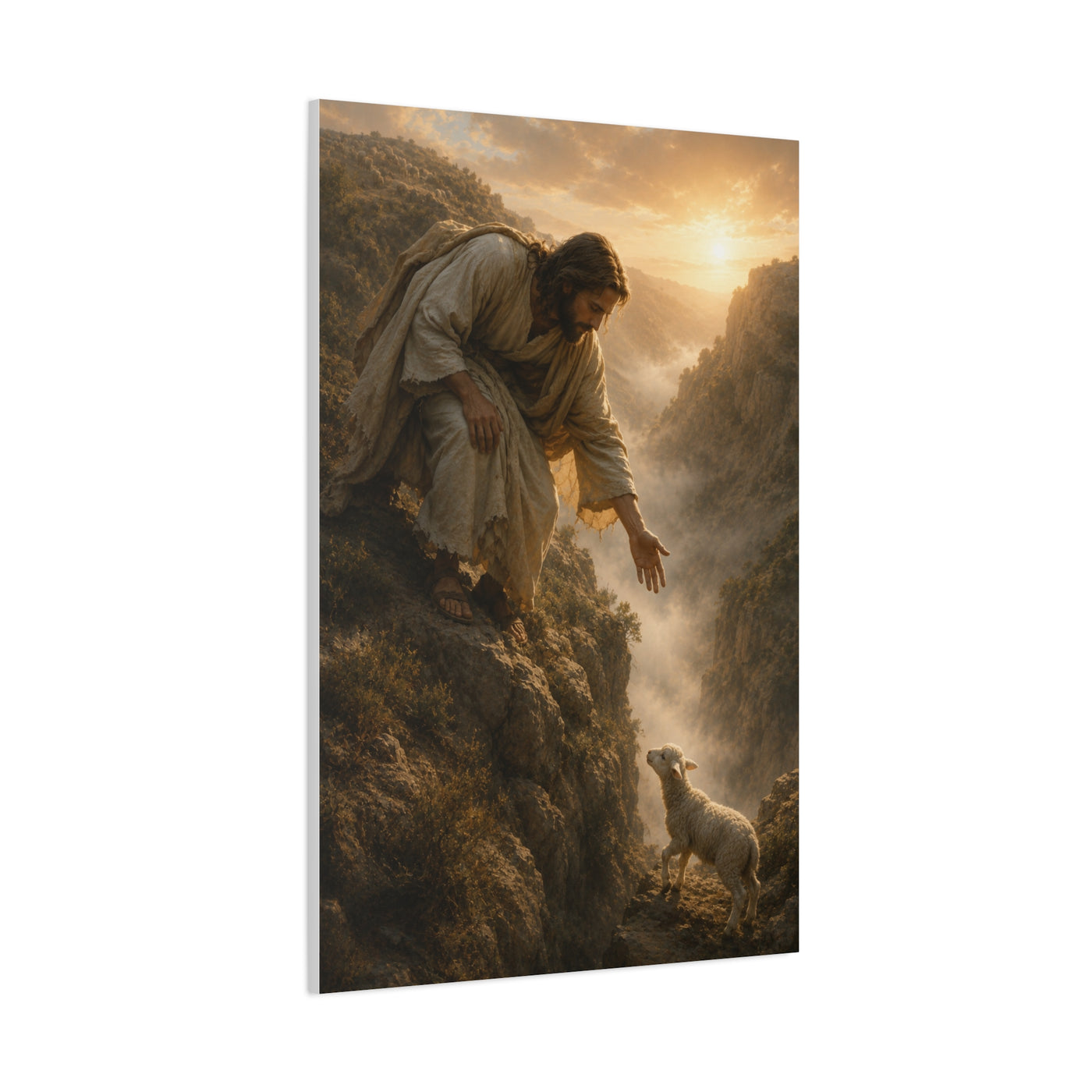 Leaves the 99 Shepherd Rescue Scripture Wall Art & Canvas Print