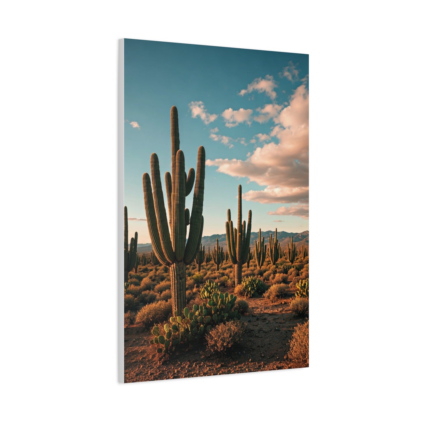 Golden Desert Saguaro Panorama Wall Art & Canvas Prints