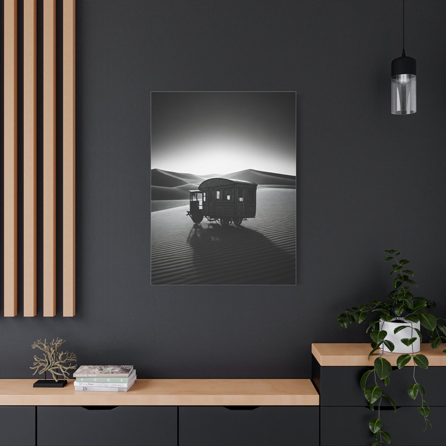 Desert Caravan in Moonlight Wall Art & Canvas Prints