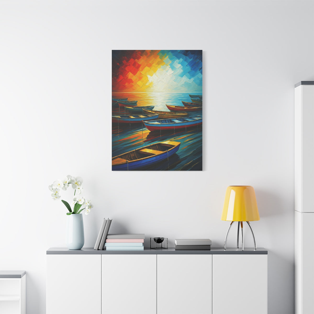 Radiant Harbor Reflections Wall Art & Canvas Print