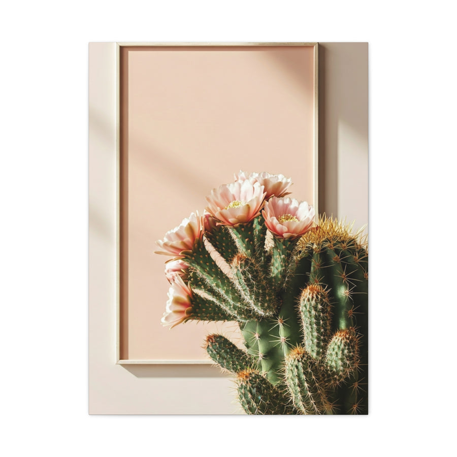 Minimalist Blooming Cactus Botanical Wall Art & Canvas Prints