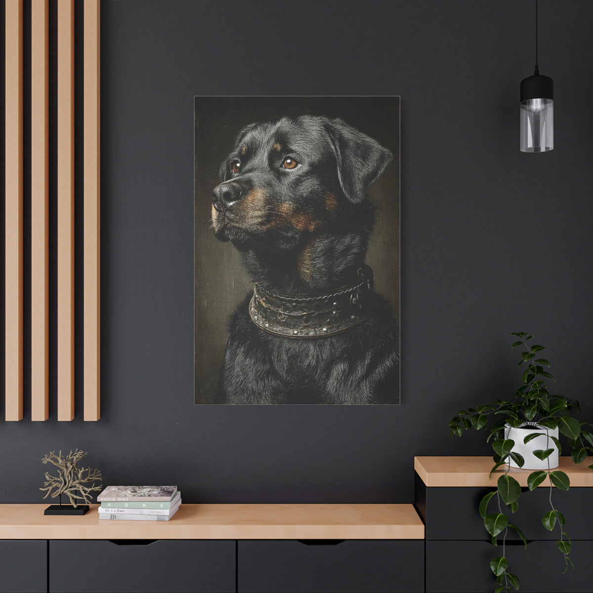 Rottweiler Classic Portrait Wall Art & Canvas Print
