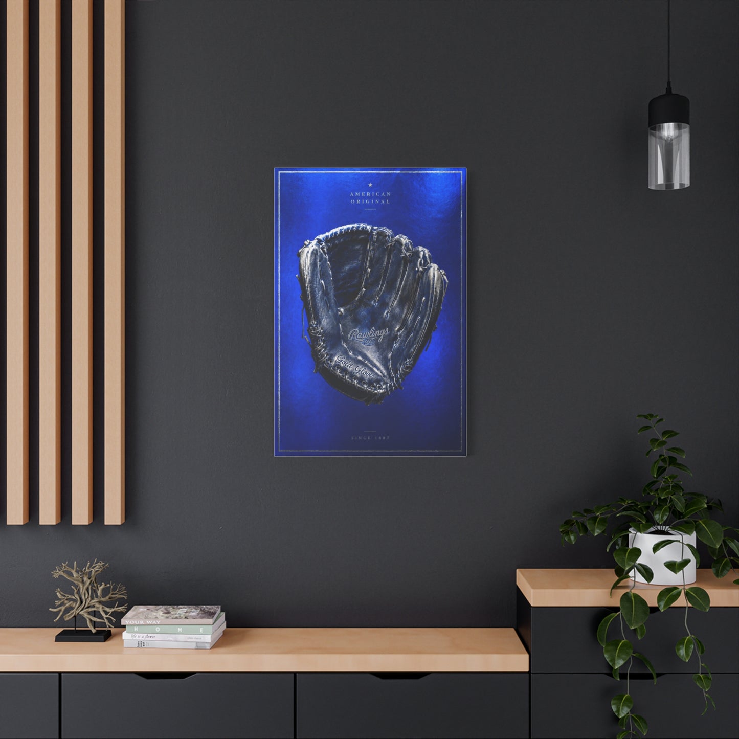Cobalt Baseball Glove Collector Sports Wall Art & Canvas Print