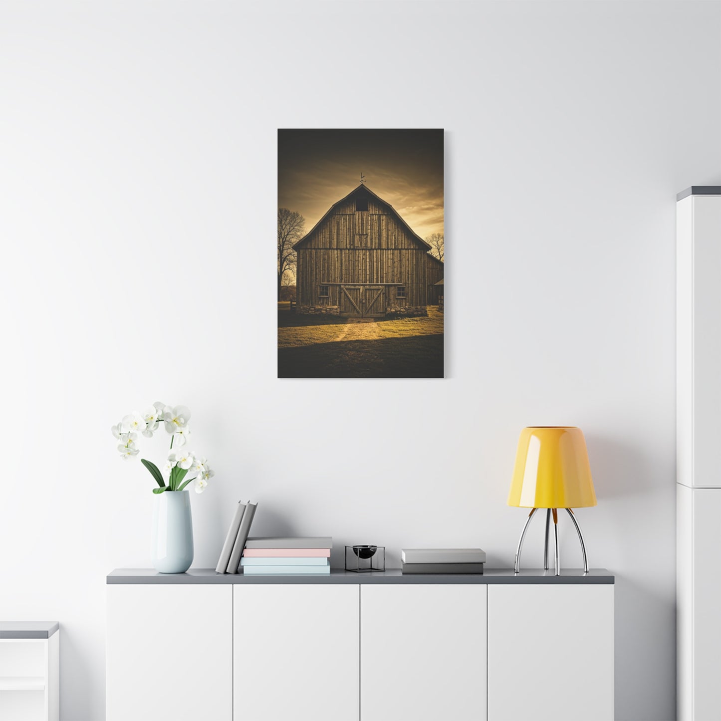 Classic Wooden Barn with Country Path Wall Art & Canvas Prints