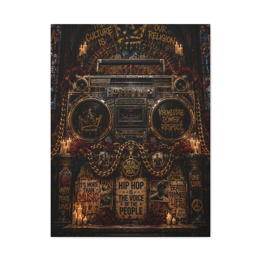 Hip Hop Cathedral Boombox Street Wall Art & Canvas Print