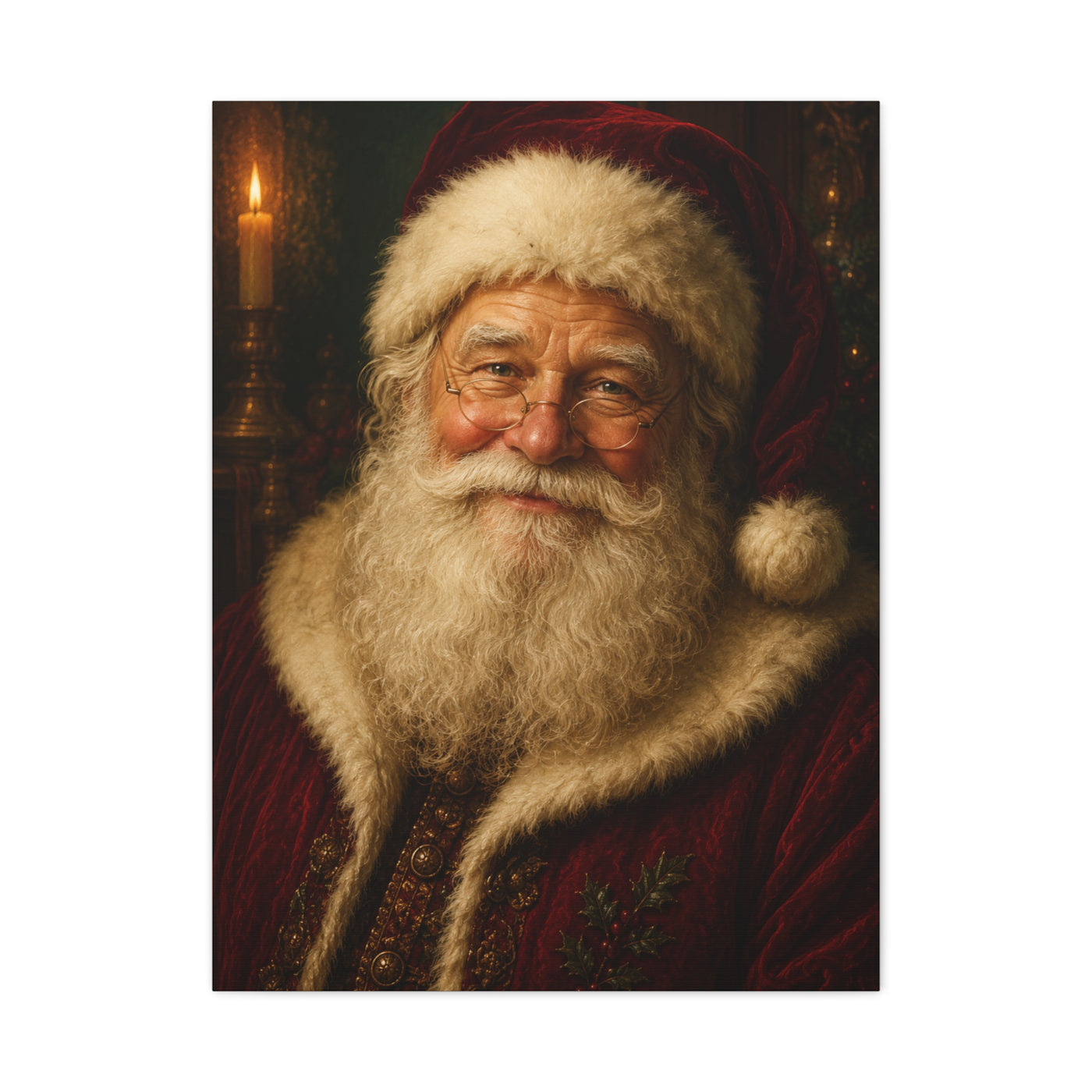 Grand Heirloom Santa Portrait Wall Art & Canvas Print