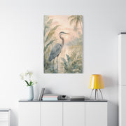 Soft Tropical Heron Marsh Landscape Tropical Wall Art & Canvas Print