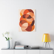 Overlapping Orange Circle Composition Wall Art & Canvas Print