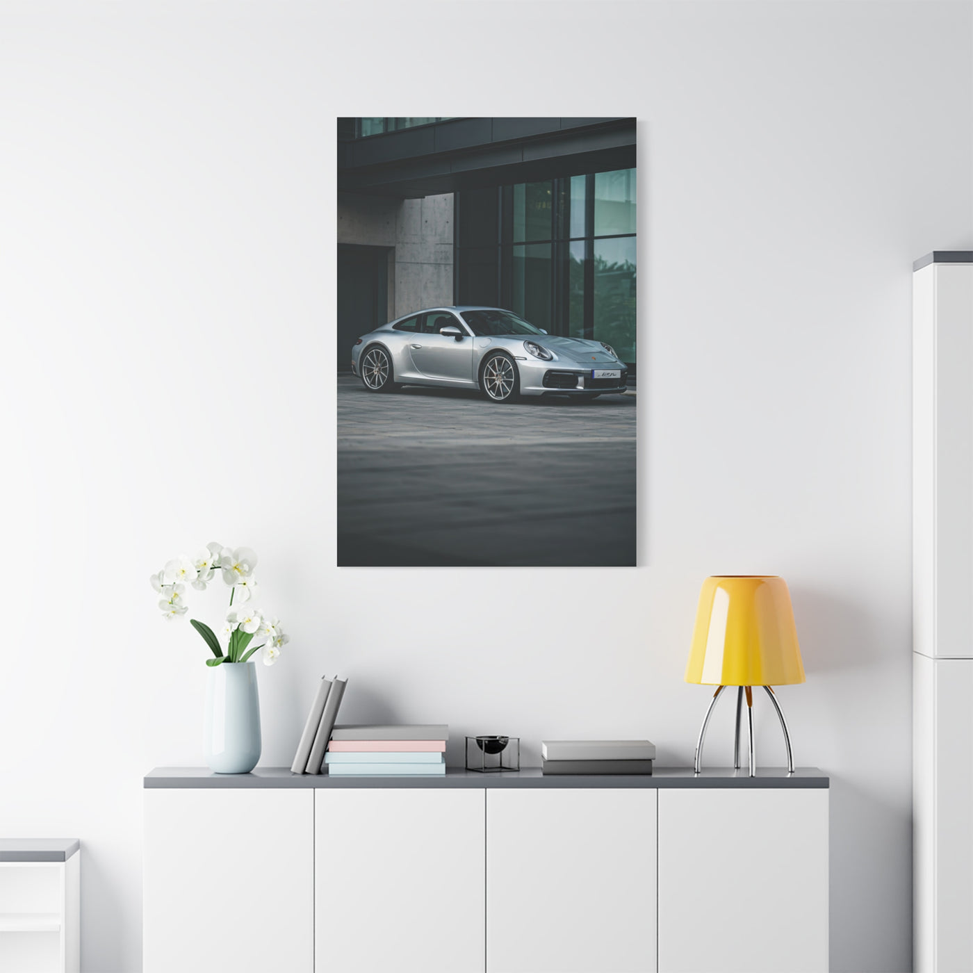 Porsche 911 Modern Courtyard Elegance Wall Art & Canvas Prints