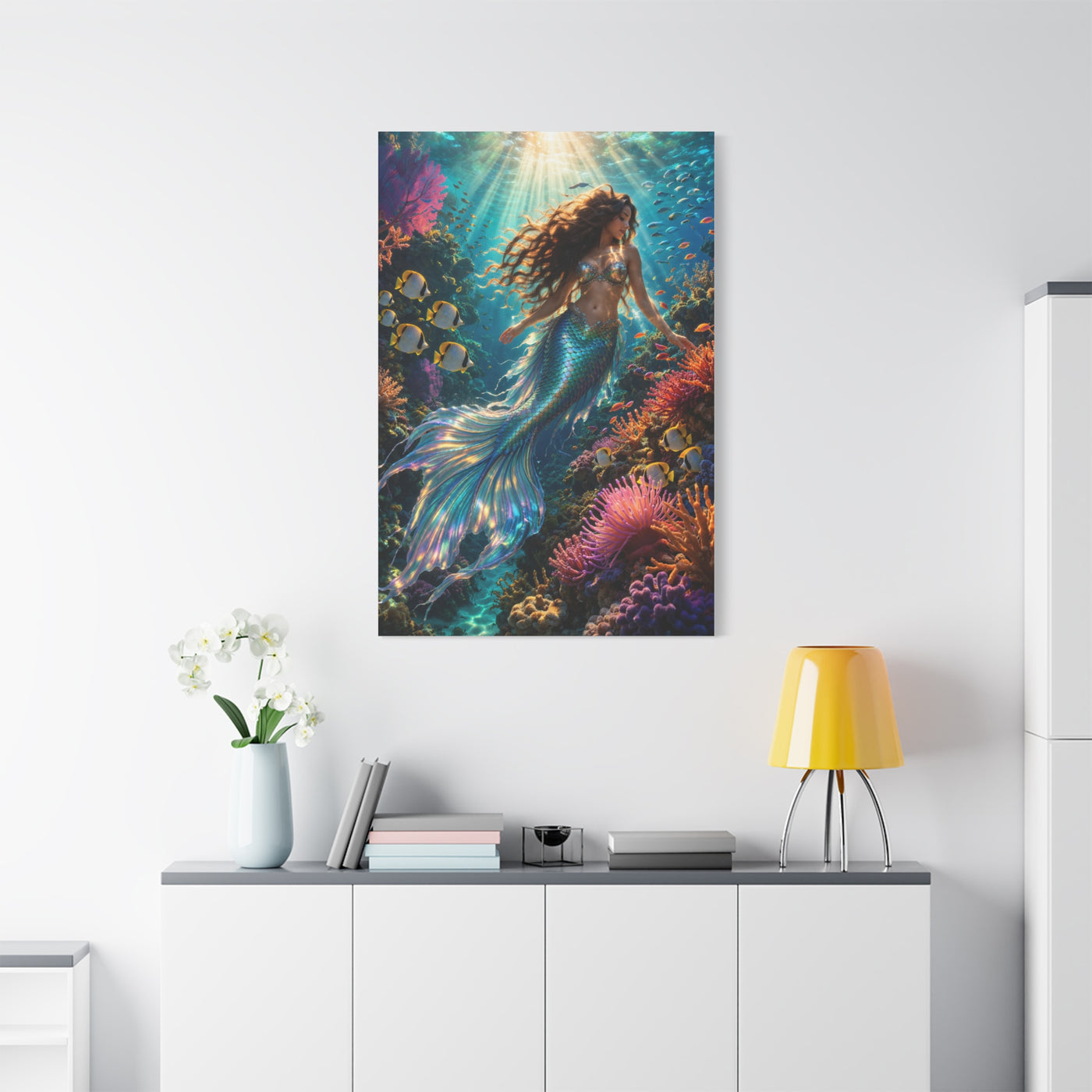 Coral Reef Luminous Mermaid Paradise Wall Art & Canvas Print
