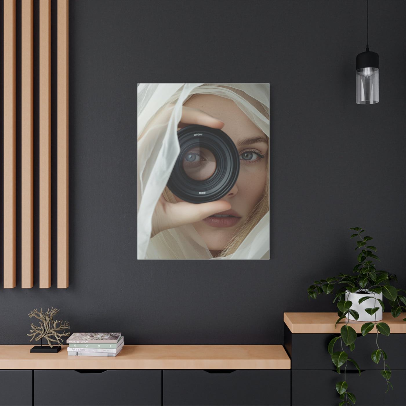 Surreal Lens Portrait Veiled Muse Wall Art & Canvas Print