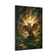 Golden Light Forest Owl Wings Wall Art & Canvas Print