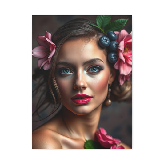 Supreme Blush and Blueberry Art Beautiful Collection Wall Art & Canvas Print