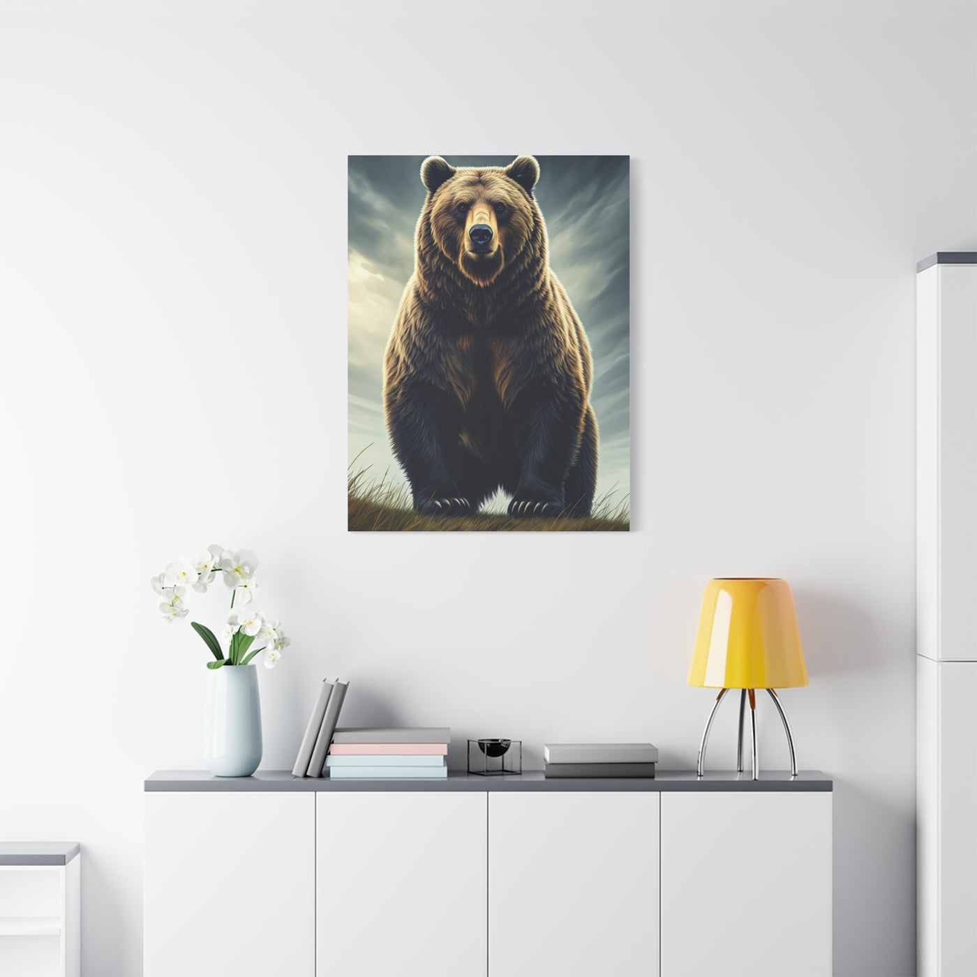 Majestic Grizzly Standing Portrait Wall Art & Canvas Prints