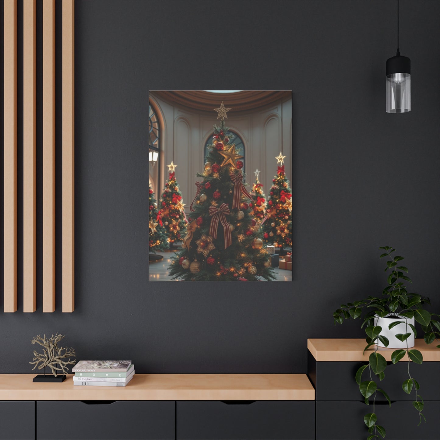 Supreme Christmas Trees & Wreath Art Beautiful Collection Wall Art & Canvas Print