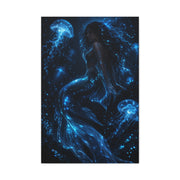 Bioluminescent Deep Sea Mermaid Wall Art & Canvas Print