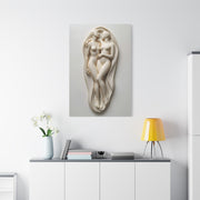 Sculptural Dual Figure Relief Wall Art & Canvas Print