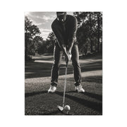 Black and White Golf Grip Portrait Wall Art & Canvas Print