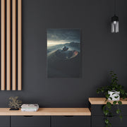 Helicopter Over Volcano Crater Wall Art & Canvas Prints