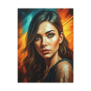 Ember Gaze Feminine Portrait Wall Art & Canvas Print