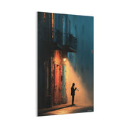 French Quarter Trumpet Silhouette Wall Art & Canvas Print
