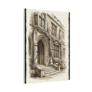 Ivy-Covered Collegiate Arch Sketch Wall Art & Canvas Print