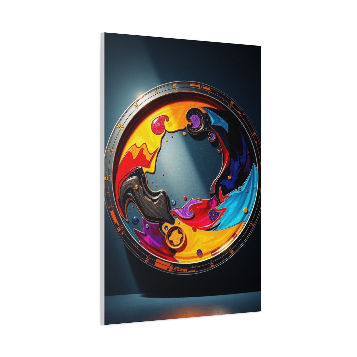 Masterpiece Circular Abstract Art Vision Wall Art & Canvas Print