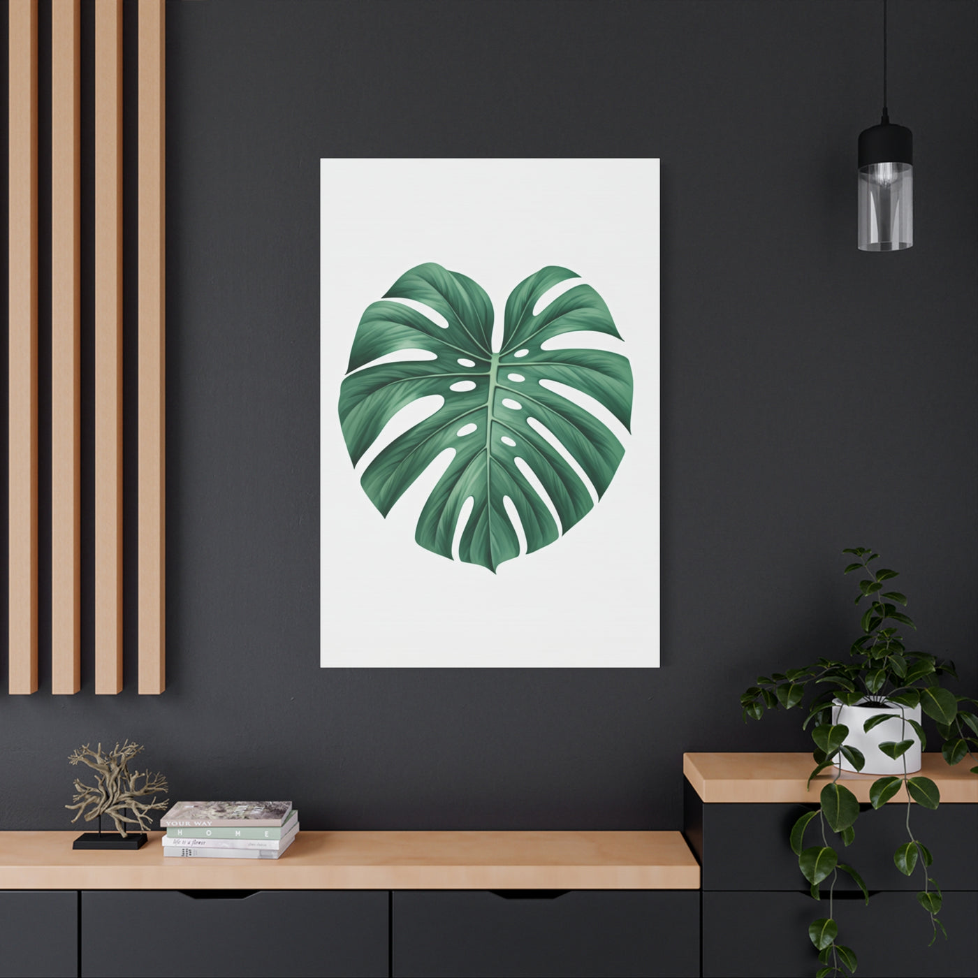 Monstera Leaf Modern Botanical Wall Art & Canvas Prints