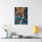 Rain-Soaked Fox Twilight Portrait Wall Art & Canvas Print
