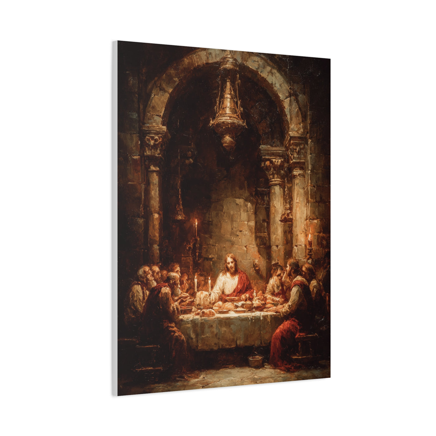 The Last Supper Candlelit Gathering Wall Art & Canvas Print