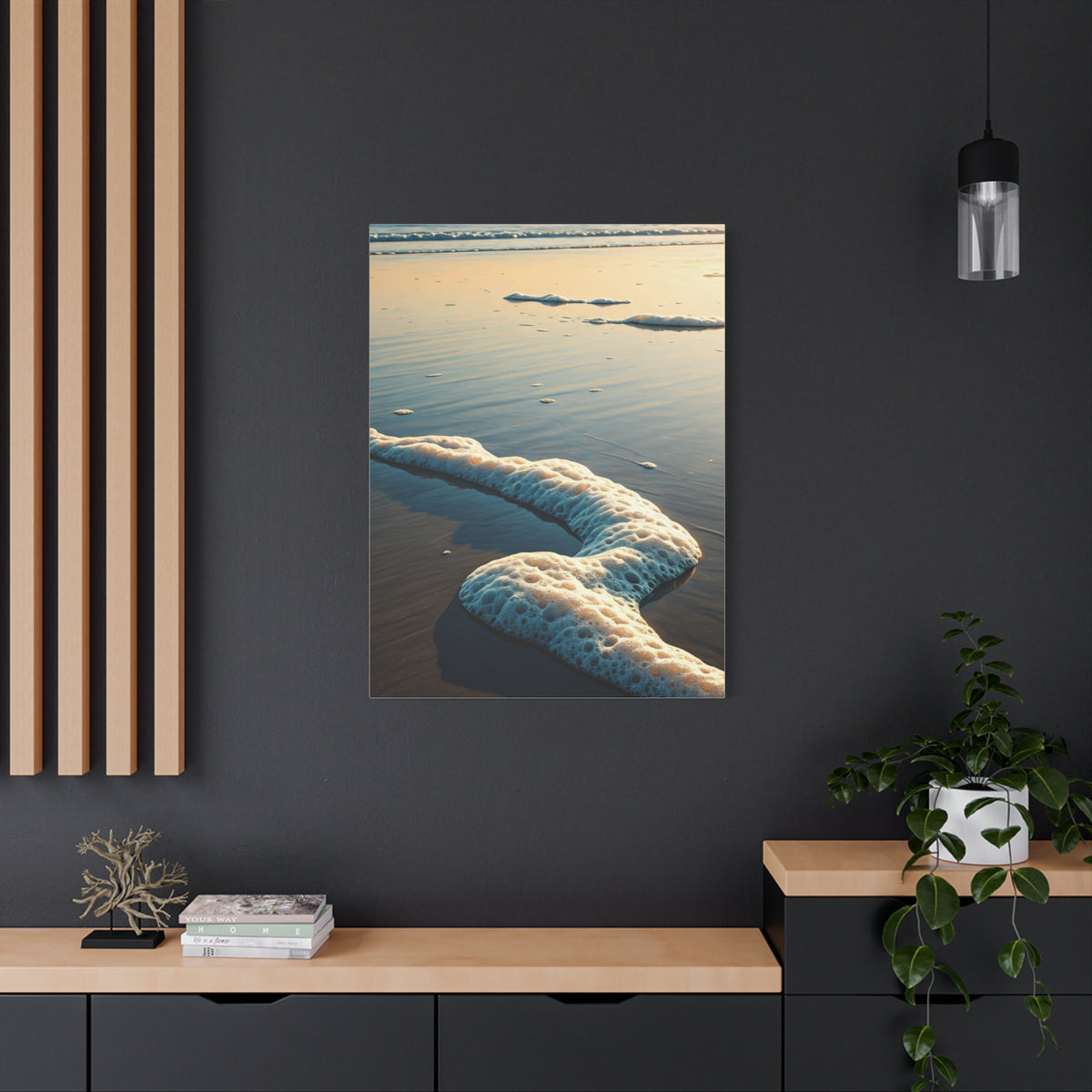 Sea Foam Shoreline Texture Wall Art & Canvas Prints